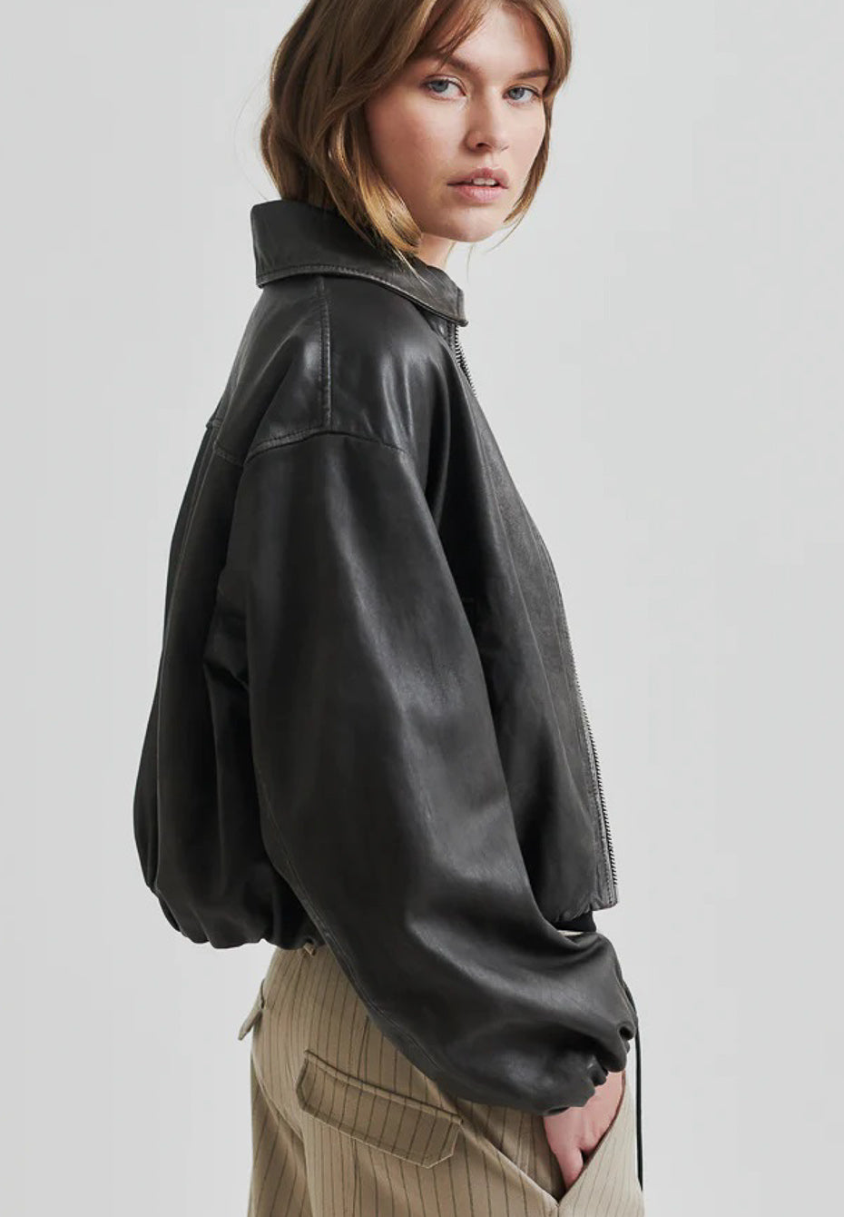 Lato Leather Bomber Jacket